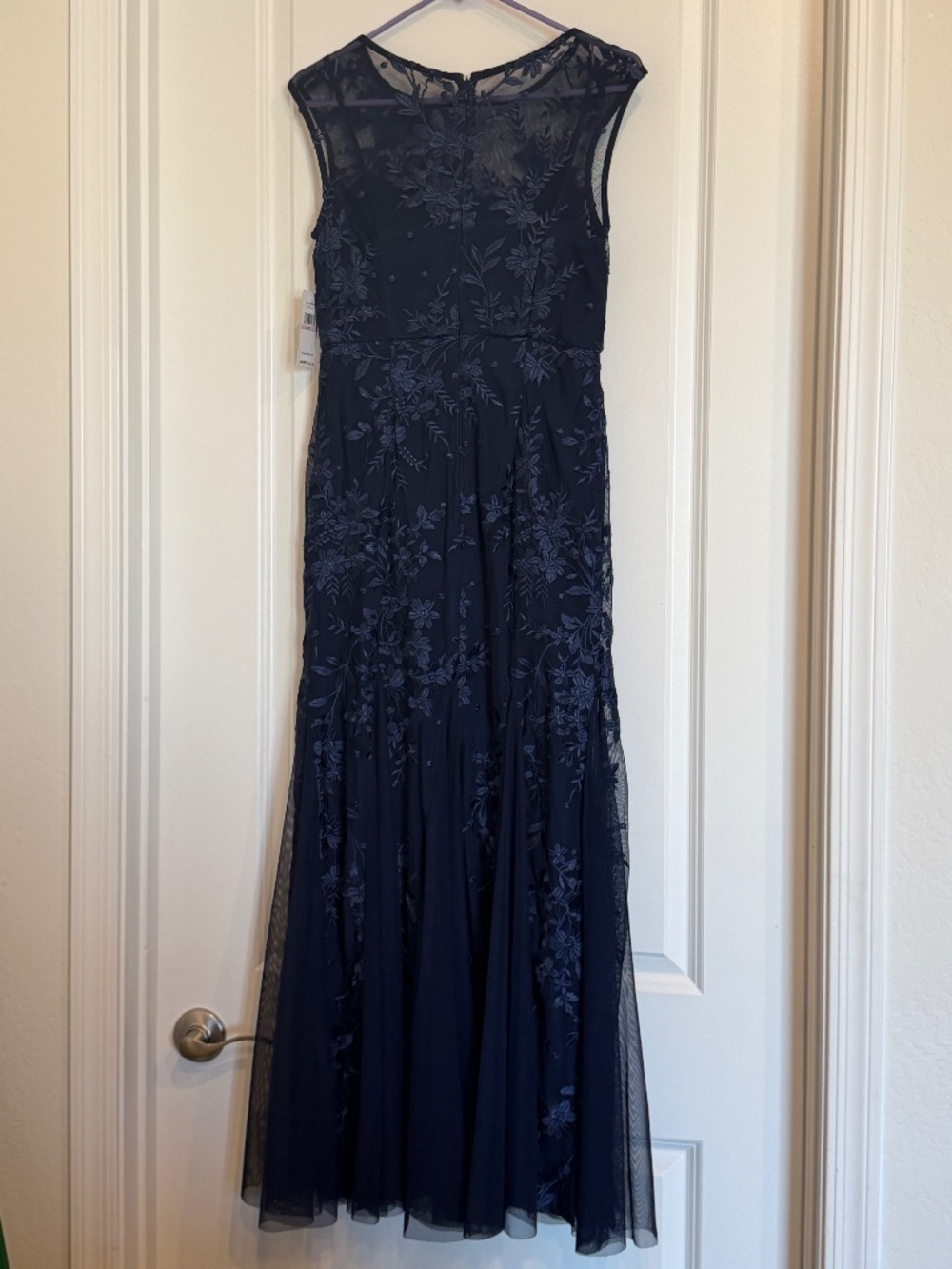 Alex Evenings Women's Long Length Dress Navy (Size 6P)